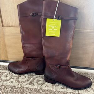 Gianni Bini Brown Leather Boots